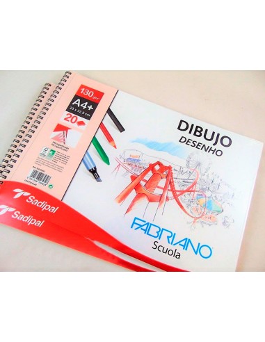 Bloc dibujo sadipal fabriano din a4+...