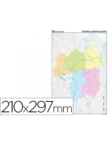 Mapa mudo color din a4 castilla-la...