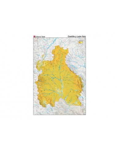Mapa mudo color din a4 castilla-leon...