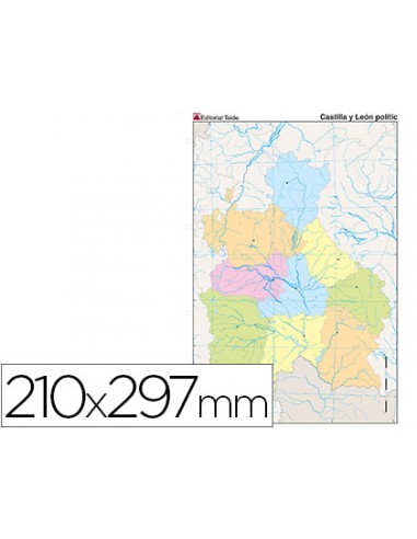 Mapa mudo color din a4 castilla-leon...