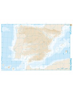 Mapa mudo b/n din a4 españa... 2