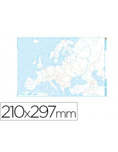 Mapa mudo b/n din a4 europa...