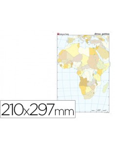 Mapa mudo color din a4...