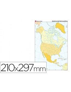 Mapa mudo color din a4...