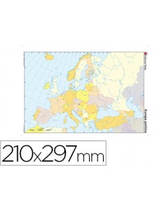 Mapa mudo color din a4...