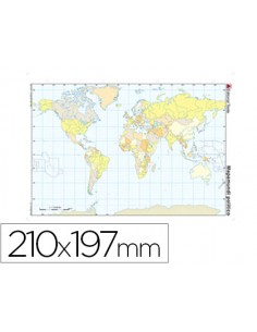 Mapa mudo color din a4...