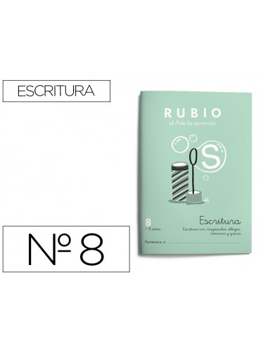 Cuaderno rubio caligrafia nº 8