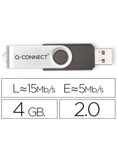 Memoria usb q-connect flash 4 gb 2.0