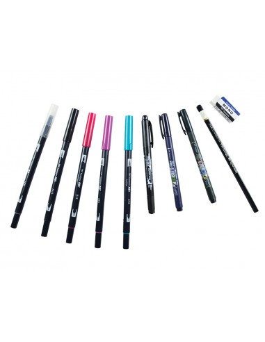 Set caligrafia tombow lettering...