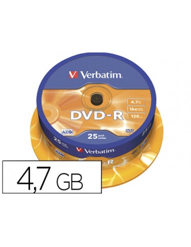 Dvd-r verbatim capacidad 4.7gb...