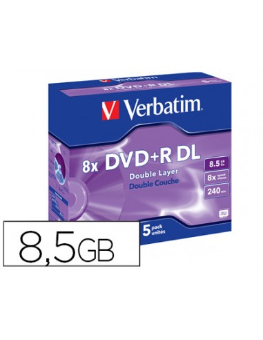 Dvd+r verbatim doble capa capacidad...