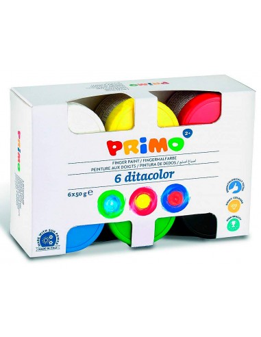 Pintura de dedos primo 50 g caja de 6...