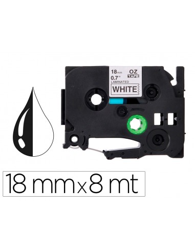 Cinta q-connect tze-241 blanco-negro...