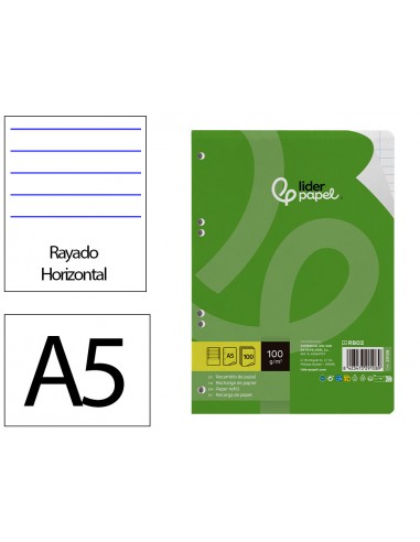Recambio liderpapel a5 100 h 100g/m2...
