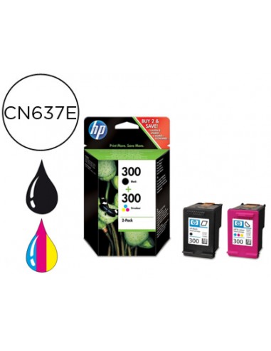 Ink-jet hp n.300 negro + tricolor...