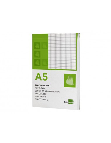 Bloc notas liderpapel cuadro 4mm a5...