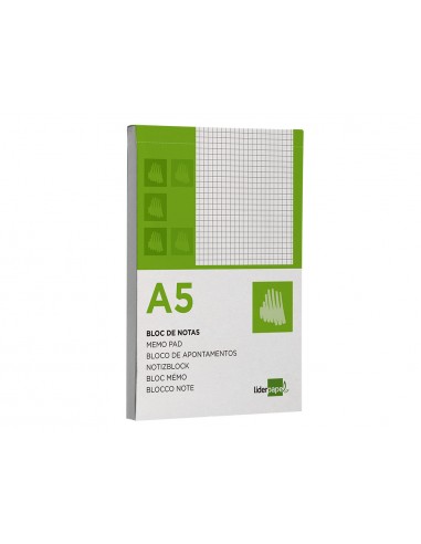 Bloc notas liderpapel cuadro 4mm a5...