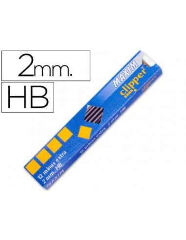 Minas maxim grafito 2 mm estuche de...