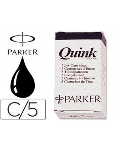 Tinta estilografica parker negra caja...