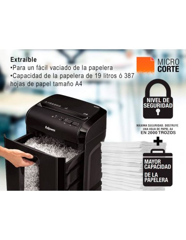 Destructora de documentos fellowes...