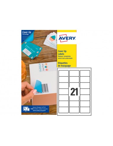 Etiqueta adhesiva cubriente avery...
