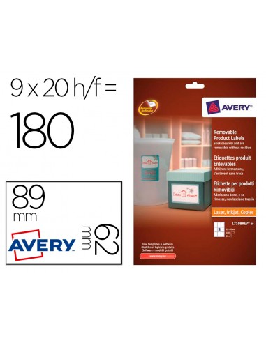 Etiqueta adhesiva avery removible...