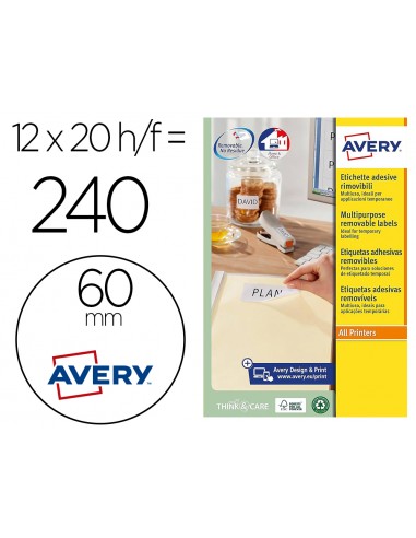 Etiqueta adhesiva avery blanca...