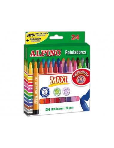 Rotulador alpino maxi caja de 24...