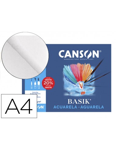 Papel acuarela basik canson din a4+...