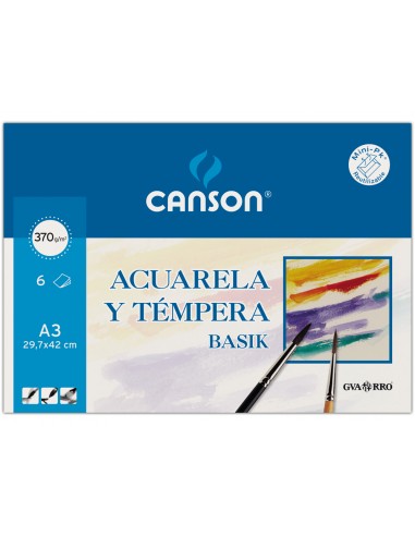 Papel acuarela basik canson din a3...