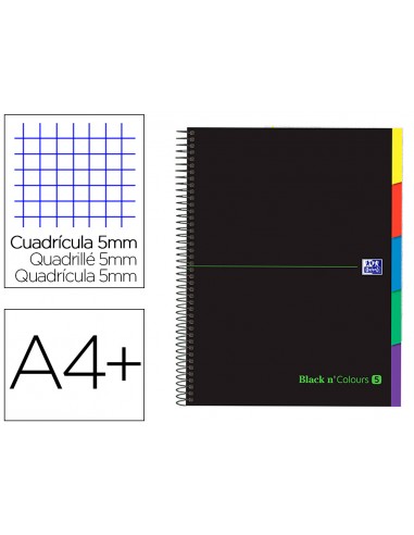 Cuaderno espiral oxford ebook 5 tapa...