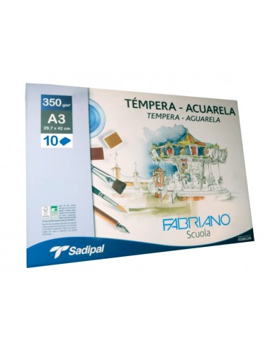 Bloc dibujo acuarela sadipal fabriano...