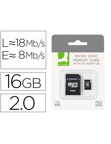 Memoria sd micro q-connect flash 16...