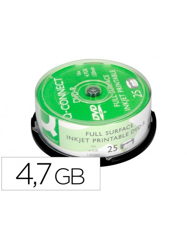 Dvd-r q-connect con superficie 100%...
