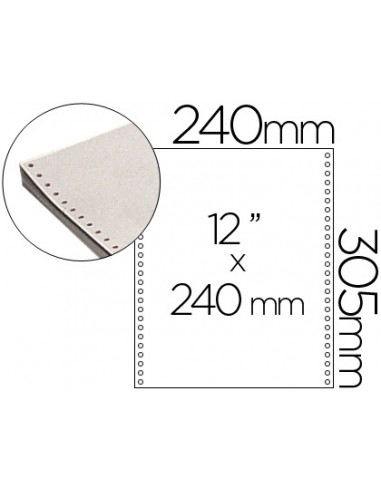 Papel continuo 240x12 blanco caja de...
