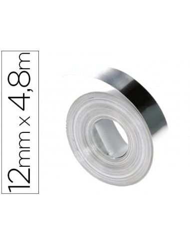 Cinta dymo aluminio 12mm x 4,8mt sin...