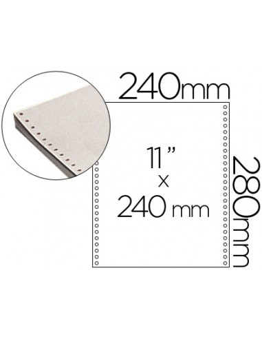Papel continuo 240x11 blanco caja de...
