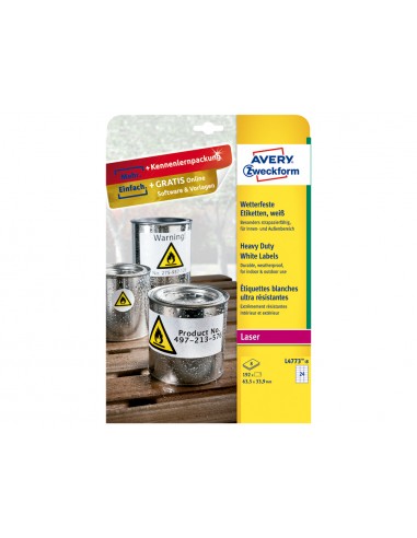Etiqueta adhesiva resistente avery...