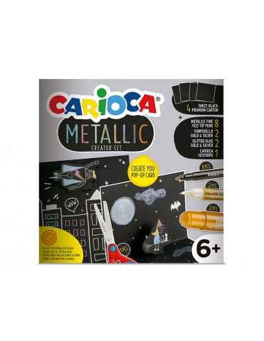 Set de dibujo carioca metallic pop up...