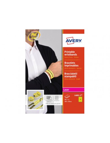 Pulsera identificativa avery...