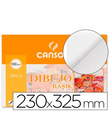 Papel dibujo basik 23x32.5 cm 130 gr...
