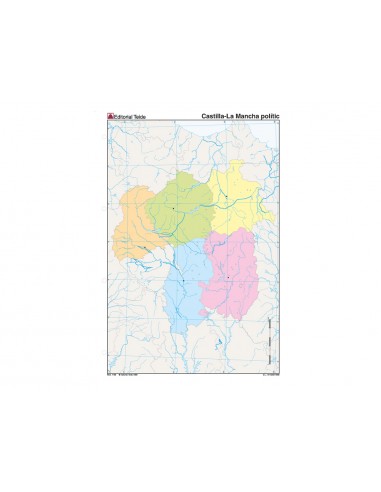 Mapa mudo color din a4 castilla-la...
