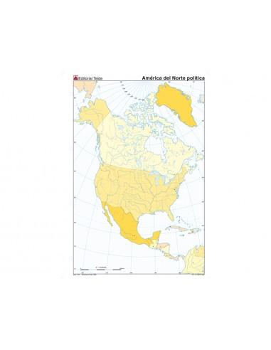 Mapa mudo color din a4 america del...