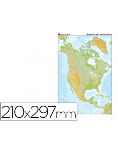 Mapa mudo color din a4 america del...