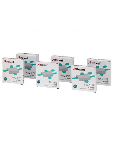 Grapas rexel 23/8 acero caja de 1000...