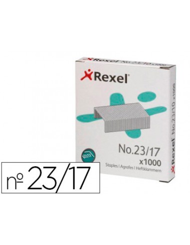 Grapas rexel 23/17 acero caja 1000...