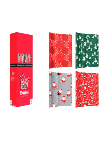 Papel de regalo basika navidad rollo...