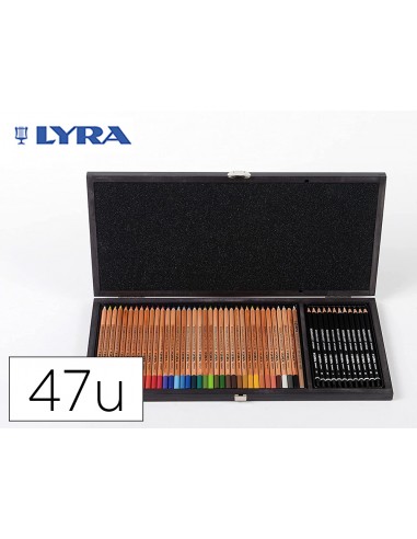 Set dibujo lyra estuche de madera con...
