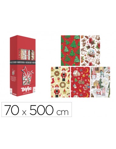Papel de regalo basika navidad rollo...