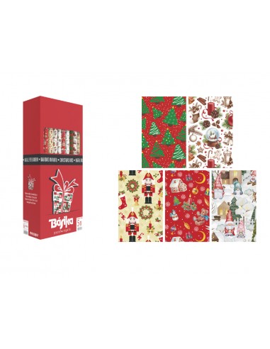 Papel de regalo basika navidad rollo...